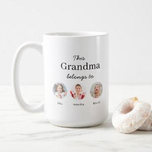 Three Grandchildren Personalised Coffee Mug