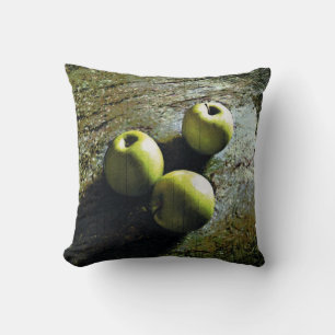 Three Green Apples Cushion