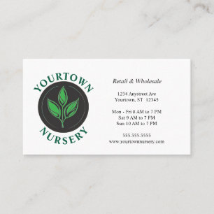 Three Green Leaves Nursery Plant Sales Grower Business Card