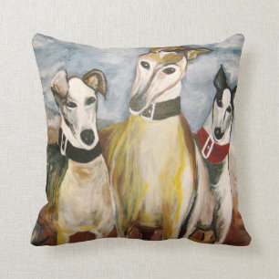 Three Greyhounds Cushion