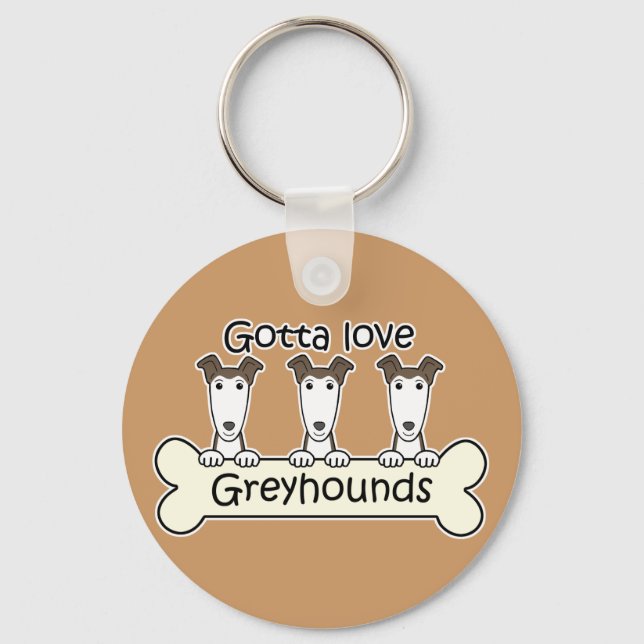 Three Greyhounds Key Ring (Front)
