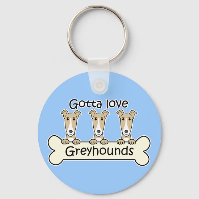 Three Greyhounds Key Ring (Front)