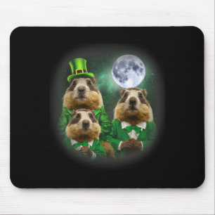 Three Groundhog Moon 3 Groundhog Day Head St Patri Mouse Pad