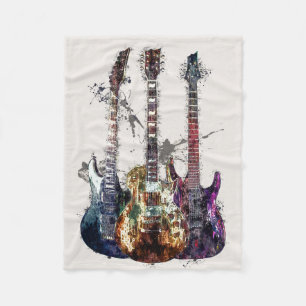 Three Guitars Fleece Blanket