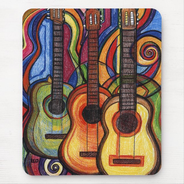 Three Guitars Mouse Pad (Front)
