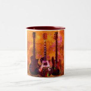 Three Guitars Two-Tone Coffee Mug