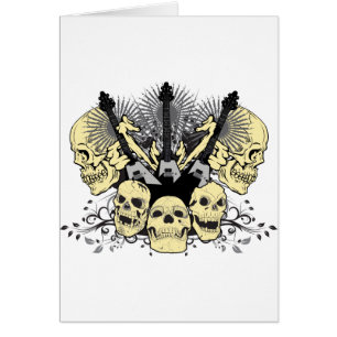 Three Guitars with Skulls