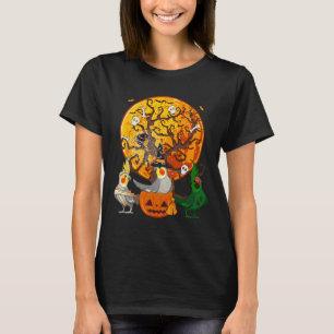 Three Halloween Atiels As Witch Mummy Zombie Lover T-Shirt