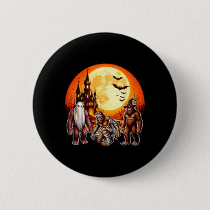 Three Halloween Bigfoots Horror Boo Ghost Witch Mu 6 Cm Round Badge