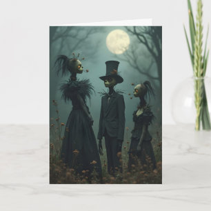Three Halloween Figures Holiday Card
