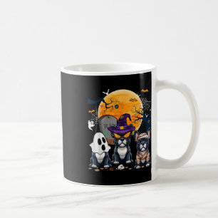 Three Halloween French Bulldogs Cosplay Witch Ghos Coffee Mug