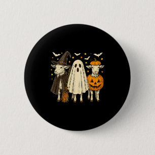 Three Halloween Goats Cosplay Witch Boo Carved Pum 6 Cm Round Badge