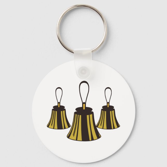 Three Handbells Key Ring (Front)