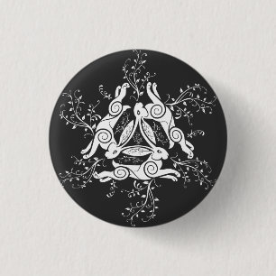 Three Hares 3 Cm Round Badge