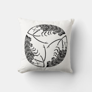 Three head-to tail spiny lobsters cushion