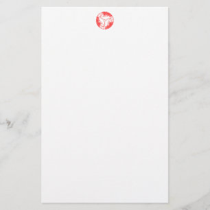 Three head-to tail spiny lobsters stationery