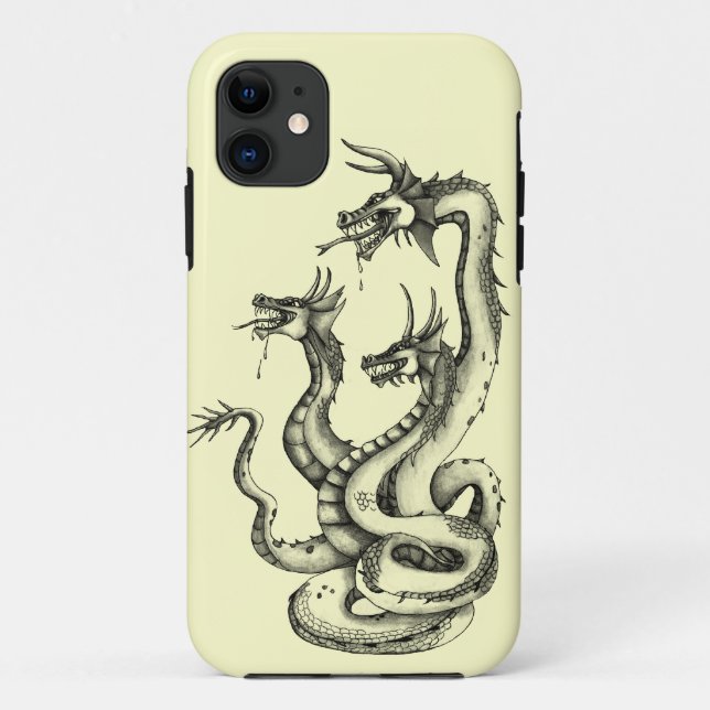 Three Headed Hydra Design Case-Mate iPhone Case (Back)