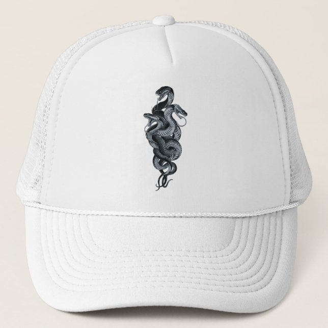 Three-Headed Serpent Masterpiece Trucker Hat (Front)