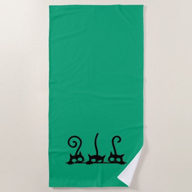 Three-Headed Trouble Beach Towel (Front)