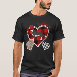 Three Heart Buffalo and Leopard Plaid Husky Mum Wo T-Shirt