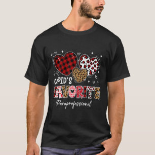 Three Hearts Cupid's Favourite Paraprofessional Va T-Shirt