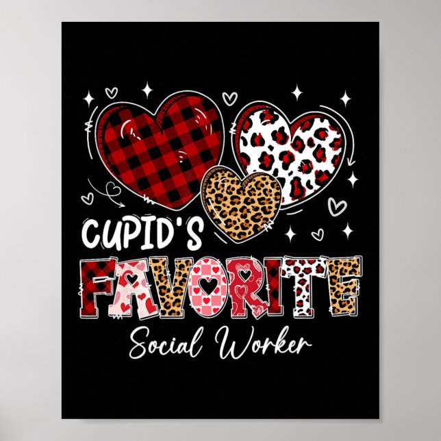 Three Hearts Cupid's Favourite Social Worker Valen Poster (Front)