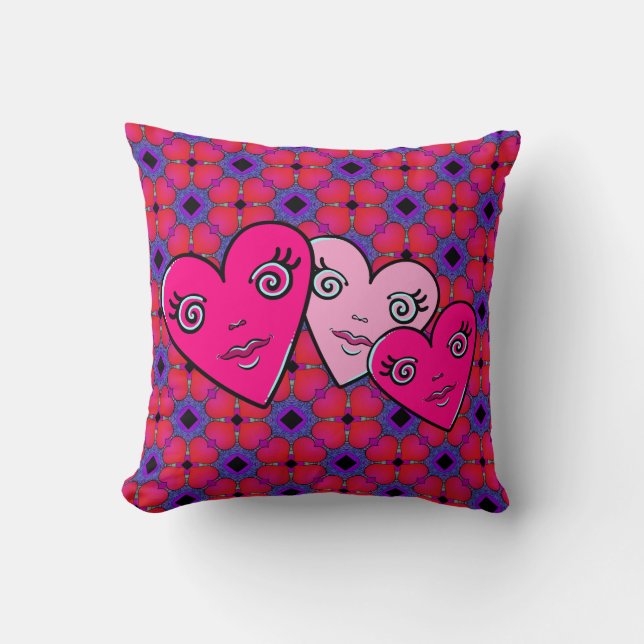 Three Hearts  Cushion (Front)