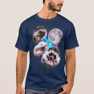 Three Hedgehogs Howl at the Moon T-Shirt