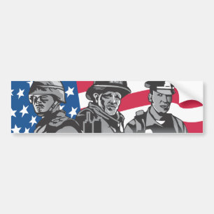 Three Heroes Bumper Sticker