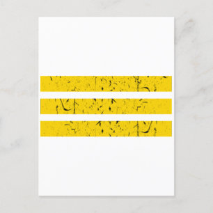 Three Horizontal Stripes Vintage Yin-Yang Symbol Postcard