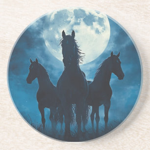 Three Horse Moon Coaster