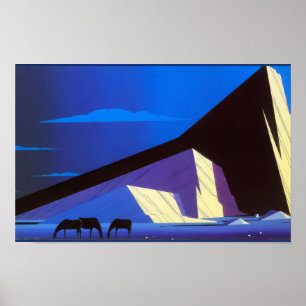 Three Horses - 1987; United States Eyvind Earle Poster