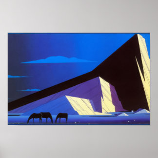 Three Horses - 1987; United States Eyvind Earle Poster