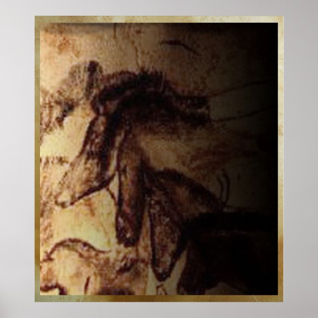Three Horses of Lascaux Poster (Front)