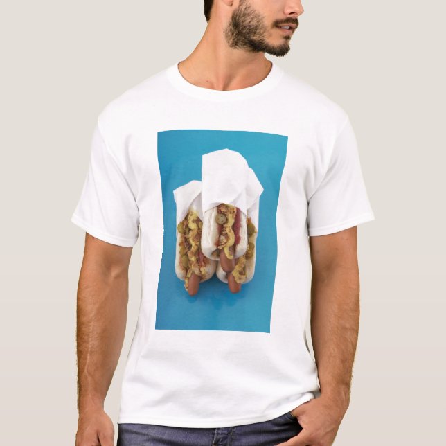 Three hot dogs in buns T-Shirt (Front)