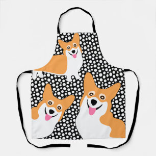 Three Hungry Corgis Funny Apron