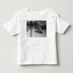 Three Hunters with Canoes at Shore Photograph Toddler T-Shirt
