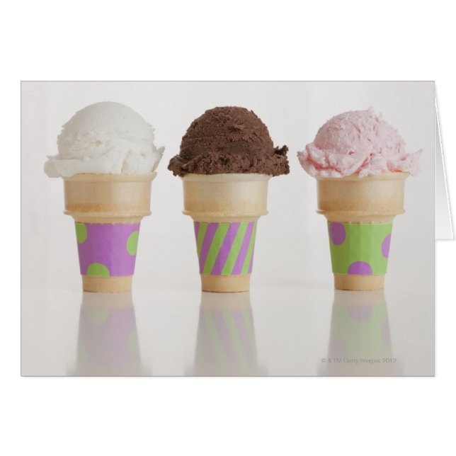 Three ice cream cones (Front Horizontal)
