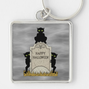 Three Imps Happy Halloween Key Ring