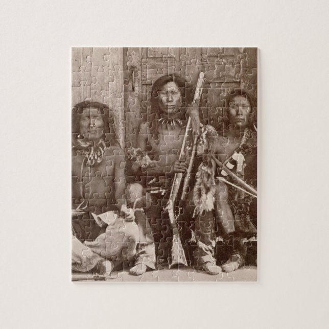 Three Indian Braves, photographed by the Royal Eng Jigsaw Puzzle (Vertical)