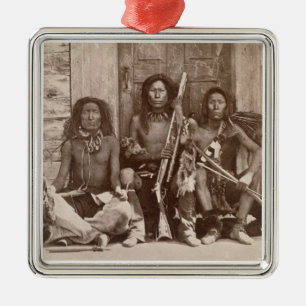 Three Indian Braves, photographed by the Royal Eng Metal Ornament