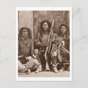 Three Indian Braves, photographed by the Royal Eng Postcard