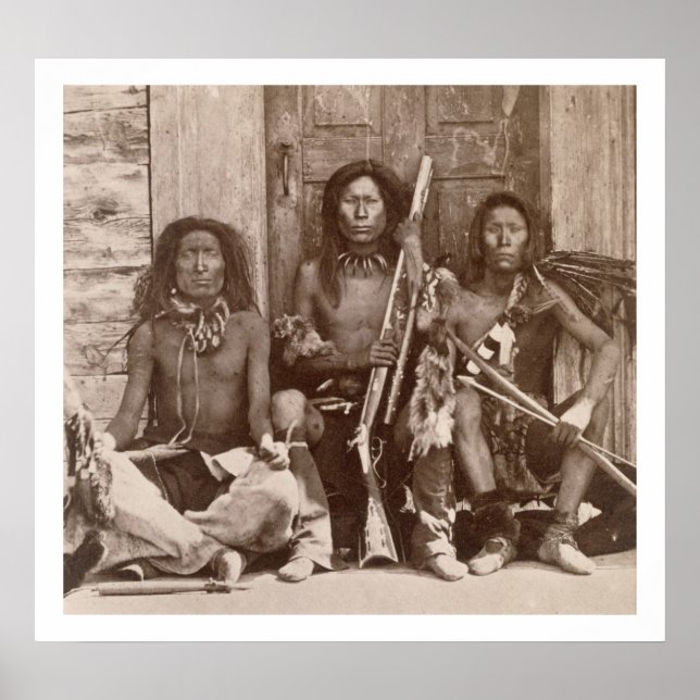 Three Indian Braves, photographed by the Royal Eng Poster (Front)