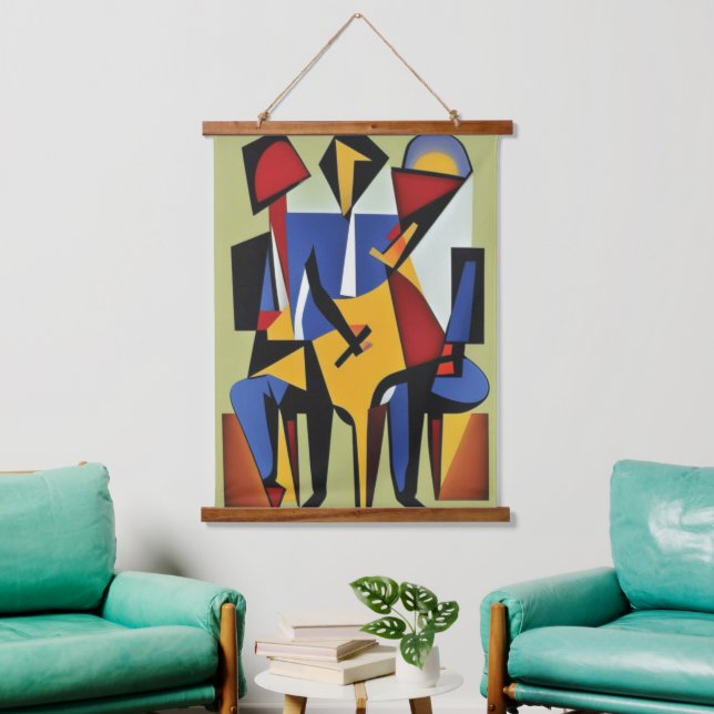 Three Jazz Musicians Wall Tapestry (Living Room)