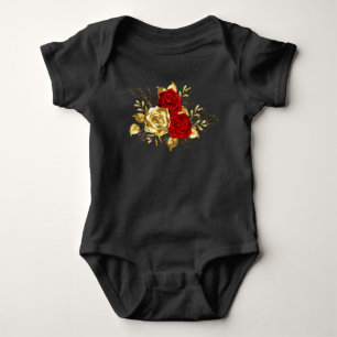 Three Jewellery Roses Baby Bodysuit