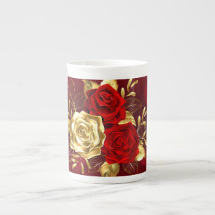Three Jewellery Roses Bone China Mug