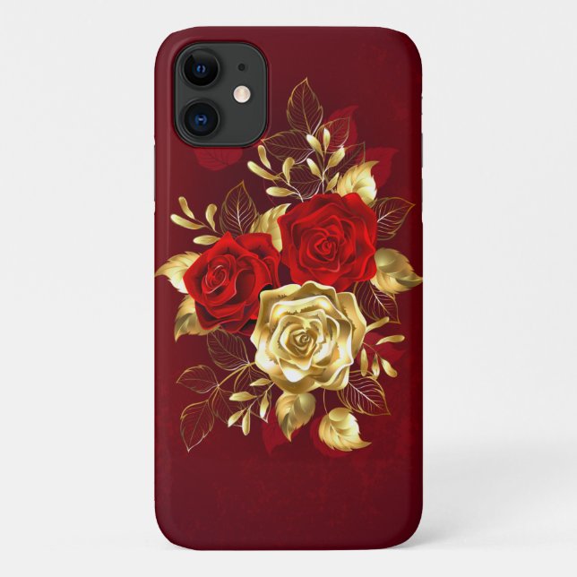 Three Jewellery Roses Case-Mate iPhone Case (Back)