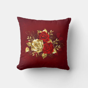 Three Jewellery Roses Cushion