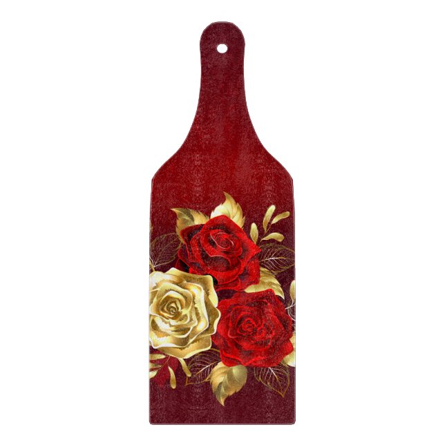 Three Jewellery Roses Cutting Board (Front)