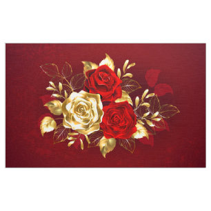 Three Jewellery Roses Fabric
